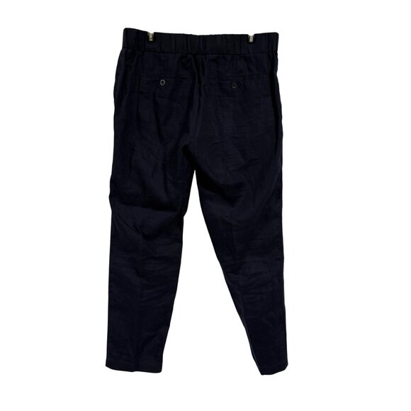 Athleta Linen Ankle‎ Pant Navy Blue Size 6 - Picture 4 of 9